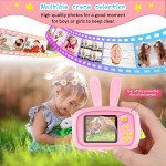 Wholesale Best Gift Kids Children HD 1080P Digital Camera with Video Recorder Camcorder and Games Toys for Children Kid Party Outdoor and Indoor Play (Pink Rabbit)